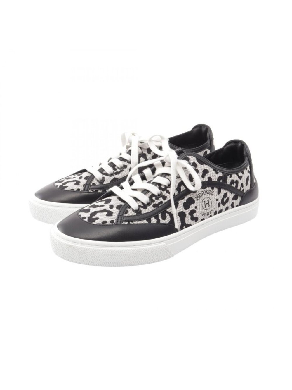 Hermes Sneakers Get Leopard Canvas Leather